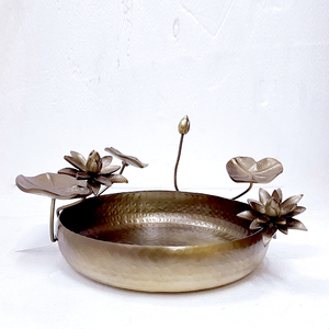 Cuenco de forma redonda con diseño de hoja de Metal de acero inoxidable y latón, cuenco japonés de cerámica decorativo moderno para el hogar con aspecto de lujo - Product Image 6