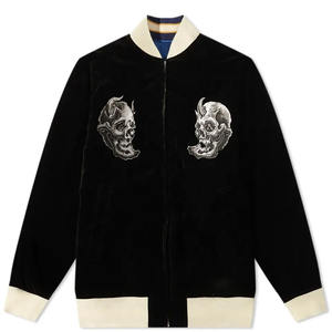 Chaqueta de bombardero de satén de color elegante con diseño personalizado y chaquetas universitarias de satén de doble cara de estilo de béisbol de tamaño para hombres - Product Image 3