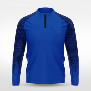 T-shirt à col zippé réversible léger pour homme – Haut d'entraînement athlétique, couche de sport décontractée pour la course et le fitness - Product Image 1