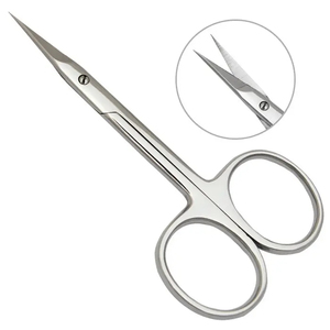 Nose Hair <b>Scissors</b> Straight Blades Sharp Blade Tip <b>Cuticle</b> <b>Scissors</b> Right-Handed Stainless Steel Beauty Product Facial <b>Scissor</b> - Product Image 6