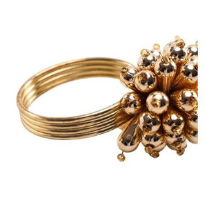 ห่วงรัดผ้าเช็ดปากทำจากโลหะแหวนรัดผ้าเช็ดปากสำหรับโต๊ะสีทอง - Product Image 5