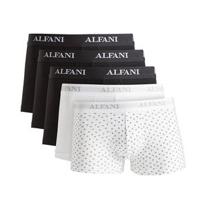 Alfani Confezione da 5 Boxer da Uomo Traspiranti in Cotone 100% Lavorato a Maglia a Vita Media - Neri Taglia Media - Product Image 1