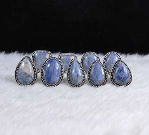 Bague en pierres précieuses Kyanite de haute qualité pour femmes bijoux de Style décontracté faits à la main cadeau de mariage ou bague de fiançailles pour les mariées - Product Image 2