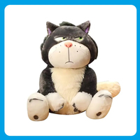 Pendentif oreiller Lucifer Bad Cat Kawaii le plus vendu, jouet en peluche mignon en coton PP doux, cadeau personnalisable, vente en gros OEM