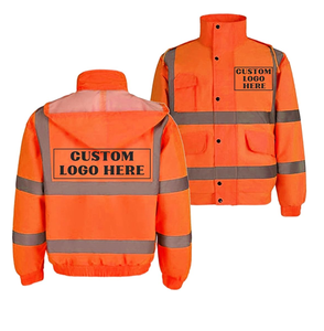 Chaqueta Reflectante Impermeable para Trabajadores, Ropa de Alta Visibilidad, Chaqueta Reflectante de Invierno Personalizada para Construcción - Product Image 2
