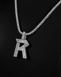 Hecho a mano 925 plata esterlina/14K oro blanco hombres cadena cubana VVS1 Moissanite diamante colgante encanto con excelente tacto - Product Image 3