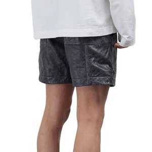 Shorts en cuir confortables et respirants de haute qualité pour hommes, fabriqués au Pakistan, prix bas, contraste de couleurs, shorts en cuir pour hommes - Product Image 6