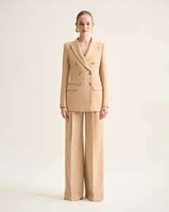 Vesper Pantalon à rayures pour femmes de style élégant Pantalon taille haute à jambes larges Fabriqué au Vietnam avec des services ODM Article chaud - Product Image 2