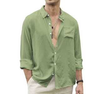 Camisas de vestir de hombre personalizadas camisas de vestir formales de oficina de manga larga sin arrugas para hombre - Product Image 5