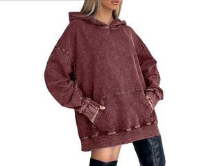 เสื้อฮู้ดดี้ผู้ชายทรงสลิมฟิต สไตล์สตรีทแวร์ คุณภาพสูง ทรงโอเวอร์ไซส์ ล้างสีแบบแอซิดวอช จากโรงงานโดยตรง (ODM) กำลังเป็นที่นิยม - Product Image 3