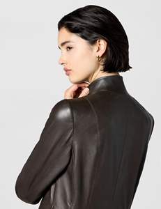 Chaqueta de Cuero Acolchada de Invierno, Tela de Lona, Resistente al Viento, Ecológica, Uso Casual, Calidad Premium, Estilo Urbano - Product Image 2