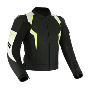 Women's Protective Biker <b>Motorcycle</b> Leather <b>Jacket</b> Breathable Windproof Waterproof Racing Style Customizable Front <b>Summer</b> Winter - Product Image 2