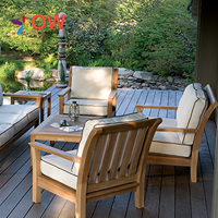 Ensemble de canapés de jardin en teck de haute qualité Mobilier d'extérieur en bois de teck Paito Canapé et table basse Ensemble de meubles d'extérieur
