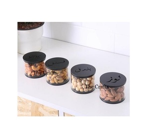 ชุดกล่องอะคริลิคสี่กล่องพร้อมฝาไม้กล่องเสิร์ฟถั่วอิสลามสำหรับรอมฎอนและพิเศษ - Product Image 1