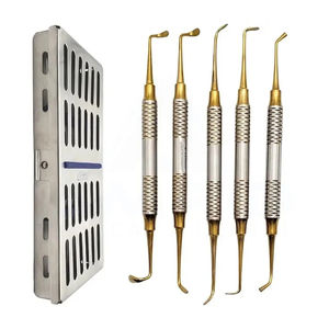 Juego de 5 Instrumentos Quirúrgicos Dentales de Acero Inoxidable, Elevador de Seno Maxilar, Chapado en Oro, CE ISO ROBOZ TECH, Alta Calidad - Product Image 1