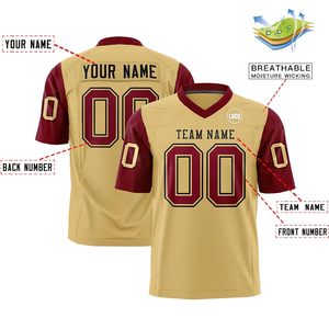 Camiseta de fútbol americano personalizada de alta calidad al por mayor transpirable de secado rápido con diseño de logotipo personalizado - Product Image 2