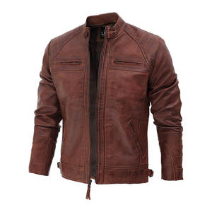 Nouvelle veste en cuir véritable personnalisée pour hommes/veste en cuir véritable pour hommes - Product Image 6