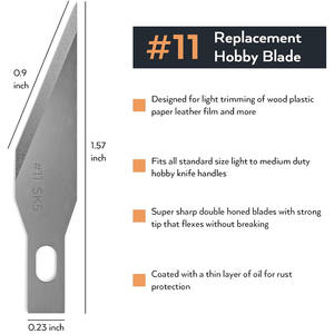 Hojas de bisturí quirúrgico de la más alta calidad de acero inoxidable, 6 uds., base de instrumentos quirúrgicos por SUAVE SURGICAL INSTRUMENTS - Product Image 3