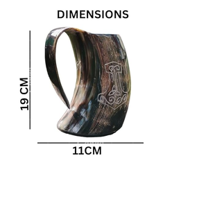 Jarra de Cerveza o Sidra Vikinga Tradicional Hecha a Mano con Cuerno Natural Pulido para Coleccionistas - Product Image 6