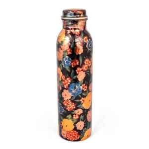 Botella de agua con estampado de cobre de diseñador Floral único de alta calidad, mesa para beber directa, vasos de plástico decorativos para viajes - Product Image 5