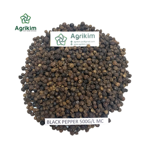 พริกไทยดำแห้งคุณภาพสูงขายส่ง ยี่ห้อ Agrikim น้ำหนัก 1000 กิโลกรัม แหล่งผลิตบินห์ฝูอค เครื่องปรุงรสอาหาร +84 399521266 คุณเมีย - Product Image 1
