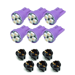 Led bóng đèn + ổ cắm 168 194 T10 Cụ Bảng điều chỉnh Dash ánh sáng 4SMD 3528 bóng đèn 1/2 "Twist Khóa cơ sở cụm 12V màu hồng tím Hy - Product Image 4