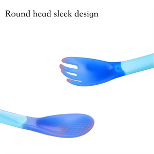 ECO Friendly Sensible al calor Sensor <span class=keywords><strong>de</strong></span> temperatura Cambio <span class=keywords><strong>de</strong></span> <span class=keywords><strong>color</strong></span> Alimentación Entrenamiento Cuchara y tenedor Set <span class=keywords><strong>para</strong></span> bebé - Product Image 4