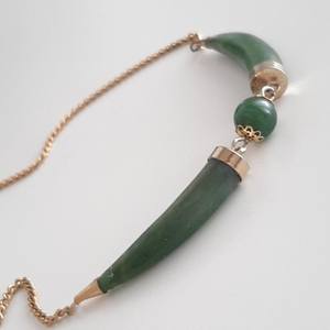 สร้อยคอหยกเนไฟรต์14K ชุบทองน่ารักเปลี่ยนสีได้ตามธรรมชาติของขวัญวันเกิดที่สมบูรณ์แบบแสดงความรักของคุณ - Product Image 4