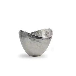 Contemporary Style Royal Fruit Chocolate Serving <b>Snack</b> <b>Bowl</b> Modern Silver Finish Aluminum & Steel Elegant Metal Decorative <b>Bowl</b> - Product Image 6