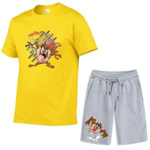 Conjunto de camiseta de verano para hombre con pantalones cortos a juego conjuntos cortos de gimnasio para hombre Camiseta y conjunto corto Conjunto de camiseta de manga corta para hombre - Product Image 4