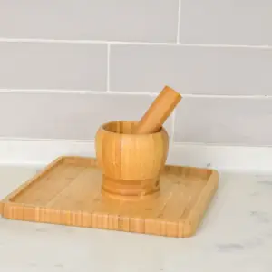 Деревянная чаша для чеснока