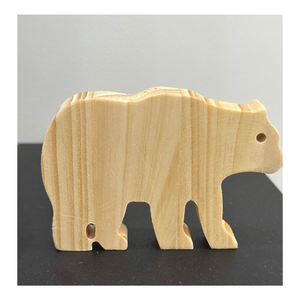 Jouet en bois artisanal en forme d'animal pour enfants, apprentissage éducatif, salle de jeux et décoration de la maison - Product Image 1