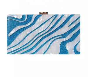 Luxury Handmade Epoxy Resin Clutch Imitation Pearl Luxury Butterfly Solid <b>Charm</b> Clutch Complete Women's Wedding Creative Design - Product Image 2