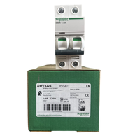 Interruptor Automático Miniatura Schneider 25A, MCB Acti 9, 2 Polos, Curva C, Material PA66, Capacidad de Ruptura 10ka