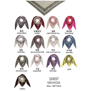 Bufanda de Viscosa con Estampado de Leopardo para Mujer, 180x70cm, Chal con Borde de Letras de Amor - Product Image 1