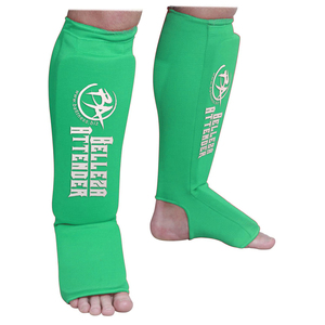 Protège-tibias en tissu élastique personnalisables de haute qualité Kickboxing Shin Protège-tibias pour karaté MMA boxe Muay Thai Training - Product Image 5