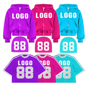 Sweat à capuche zippé 100% coton personnalisé unisexe avec imprimé Streetwear Boxy T-shirt style unisexe - Product Image 3