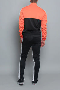 ชุดวอร์มซิป2ชิ้นสำหรับผู้ชายเสื้อแจ็คเก็ตผ้าฟลีซเข้ารูปผ้าโพลีเอสเตอร์สำหรับฤดูหนาวโลโก้ตามสั่งแบบหรูหรา - Product Image 3