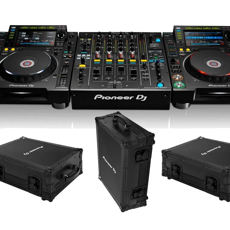 Ensemble DJ shipp gold Pioneer 2 x CDJ-2000 contrôleur NXS2 et 1 x DJM-900 mélangeur NXS2 + 3 pièces de boîtier de protection