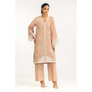 Conjunto Coordinado Bohemio de Algodón Jacquard Bordado IPST-44723-B Talla XXS para Atuendos de Primavera/Verano - Product Image 4