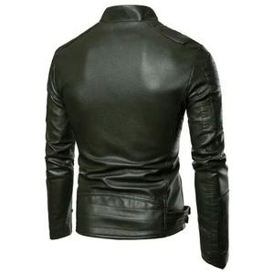 Nouvelle veste en cuir véritable pour homme 2026, matériau de haute qualité, service OEM personnalisé, design sans col, vestes d'hiver - Product Image 5