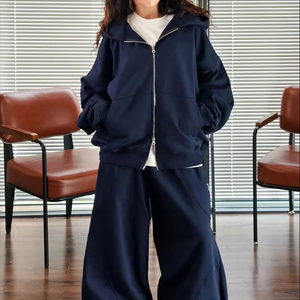 Conjunto Deportivo Personalizado para Hombre, 100% Algodón Grueso, Transpirable, con Capucha, Bordado, Diseño Sólido, Ropa Urbana para Digital - Product Image 1