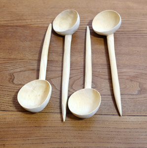 Ensemble louche et cuillère en bois de citron artisanal-Ustensiles en bois naturel pour cuisiner et servir - Product Image 5