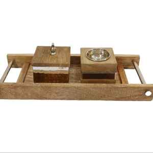 Brûleur d'encens Bakhoor en bois martelé, écologique, pour le Ramadan et l'Aïd, spécial maison, hôtel, vaisselle élégante - Product Image 5