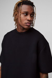 Survêtement d'été de qualité supérieure 100% coton Logo personnalisé surdimensionné ensemble court et chemise ensemble double pour hommes - Product Image 3