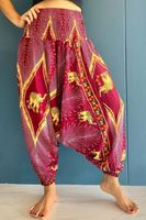 Pantalon Harem Hippie Ample Taille Mi-Haute Élastique pour Femme 2025 – Grande Taille, Séchage Rapide, Respirant, Écologique, Durable, Imprimé