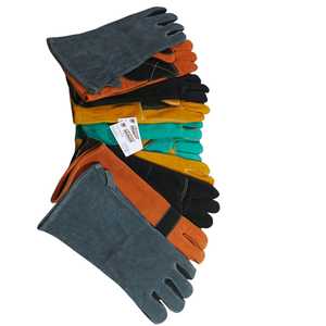 Guantes de Horno de Gamuza Negra ISONZ Leather Zone, Guantes para Barbacoa, Resistentes al Calor, a Cortes, Antideslizantes y a Impactos - Product Image 6