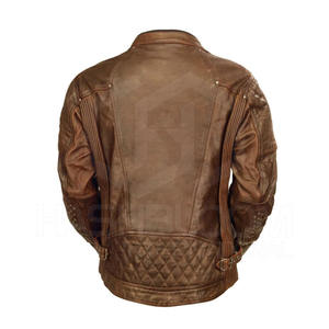 Veste en cuir PU d'hiver chaude en peau de mouton pour hommes avec col montant Livraison rapide en usine - Product Image 2