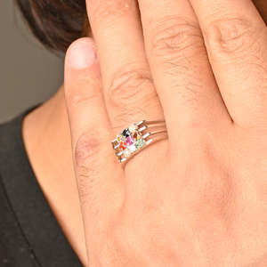 NOVAMART Fine Men's Handmade 92.5 Sterling Silver <b>Adjustable</b> <b>Ring</b> with Natural Certified Navratna Stone Nine Planets Design for - Product Image 5