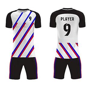 Men's Trendy Football Uniform Soccer breathable <b>Polyester</b> <b>Shirt</b> With Shorts Solid Sports Suit Training Quick Dry Breathable - Product Image 1